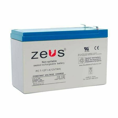 ZEUS BATTERY PRODUCTS 7Ah 12V F1 Sealed Lead Acid Battery PC7-12F1